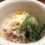 滋味 康月 - バーム豚、わらび、はちくの炊き合わせ