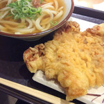 うどん038 - ジャンボ鶏天うどん