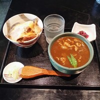 日本橋 やぶ久 - 【ランチ】カレー南蛮＆かつ丼：1,026円円