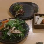 宮崎地鶏炭火焼 車 - サラダなど