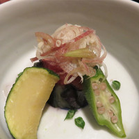 とり田 博多本店 - 夏野菜のおひたし。
                