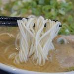 天龍ラーメン - 麺は、細麺ストレートで加水率は低め。
      