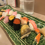 寿司田 - セットのお寿司