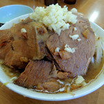 マキシマムザラーメン 初代 極 - 2016年7月10日(日)　ラーメンプチ(ニンニク有)太麺680円