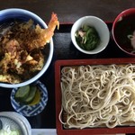 手打ちそば処 鈴喜 - ミニ天丼セット（せいろ）