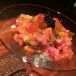 Salon du Kuma3 北新地 - ◆～029 cocktail～
      キャビア イクラ オクラ 燻製大根
