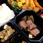 和フレンチバル村塾 - Cの牛サーロインのグリエをメインのお弁当…どんだけ美味しいかっ！柔らかいしジューシーで…