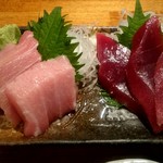 串もん利げん - マグロ…大トロ＆中トロなら1000円、赤身が入ると800円。