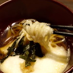 出汁さんろくぼう - 煮穴子の稲庭うどん (2016.8)