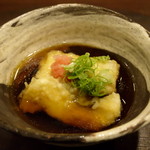 出汁さんろくぼう - 穴子と胡麻豆腐の揚げだし (2016.8)