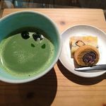 Fujiya Hanai Kada - 抹茶と和菓子のセット@富士屋花筏（2016年7月某日）