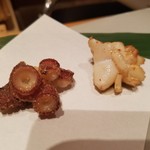 鮨　あずま - 揚げ蛸はカリッと。
                                焼き蛸はジューシィ