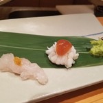 鮨　あずま - 鱧の刺身と落とし