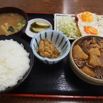 米やのめしや - 肉じゃが ＆ ハムエッグ定食