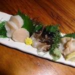 寿司 築地日本海 - 貝刺し盛り、新鮮。