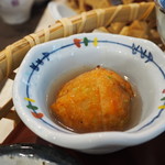 ペンションプチポワ - 白身魚のしんじょ 梅あんかけ アップ