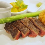 ペンションプチポワ - 和牛ヒレシェア  お肉の量は半分 焼き加減はレア