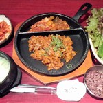 さんぱ家 - 2016.8.4。練炭焼きプルコギさんぱ　1280→540円