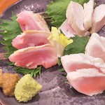 炭火串焼 初代バッジョ - 鶏お造り三点盛り