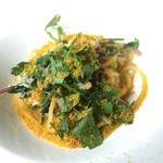 Felicelina - 香住産ズワイガニと赤水菜のスパゲッティたぢぷりカラスミがけ