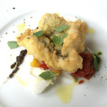 Felicelina - 山口萩産ハモのセモリナ粉フリット 水牛モッツァレラとコリコリ野菜のマリネ添え