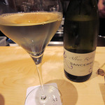 Gion Kida - Sancerre Blanc Domaine Alban Roblin 2014 グラス