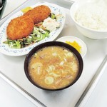 一休食堂 - メンコロ定食+にこみ汁＝１,０６０円