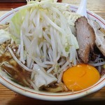 極太濁流ラーメン ら・けいこ - ラーメン 大盛 + 玉子 1,020円（税込）です。