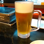 焼肉食堂 リキ太郎 - 生ビールです。
