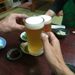奥ながら - まずは生ビールで乾杯〜☆