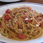 トラットリア イル ピスタッキオ - 赤海老とアーモンドのスパゲッティ