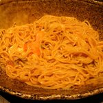 中華そば くにまつ - ひたすら混ぜた後の｢汁なし担々麺」