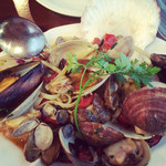トラットリア・築地パラディーゾ - 魚介ペスカトーレ、ボリュームすごい＼(^o^)／
