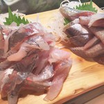 かわなみ鮨 - 鯵たたき、いわし刺身