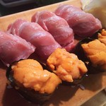 かわなみ鮨 - 大トロ、雲丹軍艦