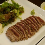 銀座ぎゅう道 - 30日熟成肉ステーキ/トリュフオイル添え（100g）　1,700円