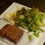 銀座ぎゅう道 - 30日熟成・牛かつ膳（並み）（100g）　1,980円（素揚げにしてもらいました）