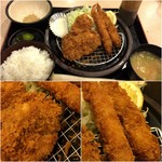 かつふじ - 平成28年7月 エビヒレ定食　907円(税込)