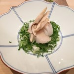 鮨 とかみ - あずきハタ酒蒸し