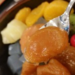 あんずや - 自家製アンズのシロップ漬け。