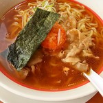 幸楽苑 - 二女の肉中華そば大盛り無料。