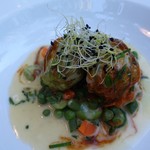 Le Mas Tourteron - 花ズッキーニの肉詰め