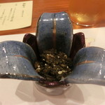 味 竹林 - 先付③　ふきの葉胡麻和え