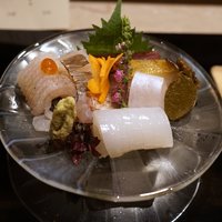 ふじ原 - お造：剣先烏賊、鱧の炙り、のどぐろ、まぐろ、メイチタイ