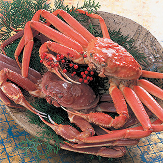 Fresh crab and fish sent directly from Kasumi fishing port