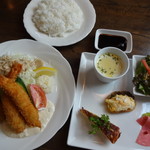洋食Kitchen Hiro - 海老フライとヒレカツランチ