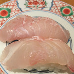 廻鮮寿司 塩釜港 - 切り身が大きい「天然活ヒラメ」！（2016.8）