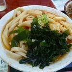 手打ち 山もとうどん - わかめうどん　大盛り