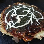 Furusato Okonomiyaki - マヨネーズで線画を描いて完成です！【2016.7】