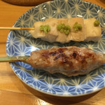 Kushi亭本舗 - ササミわさび180円
            つくね190円